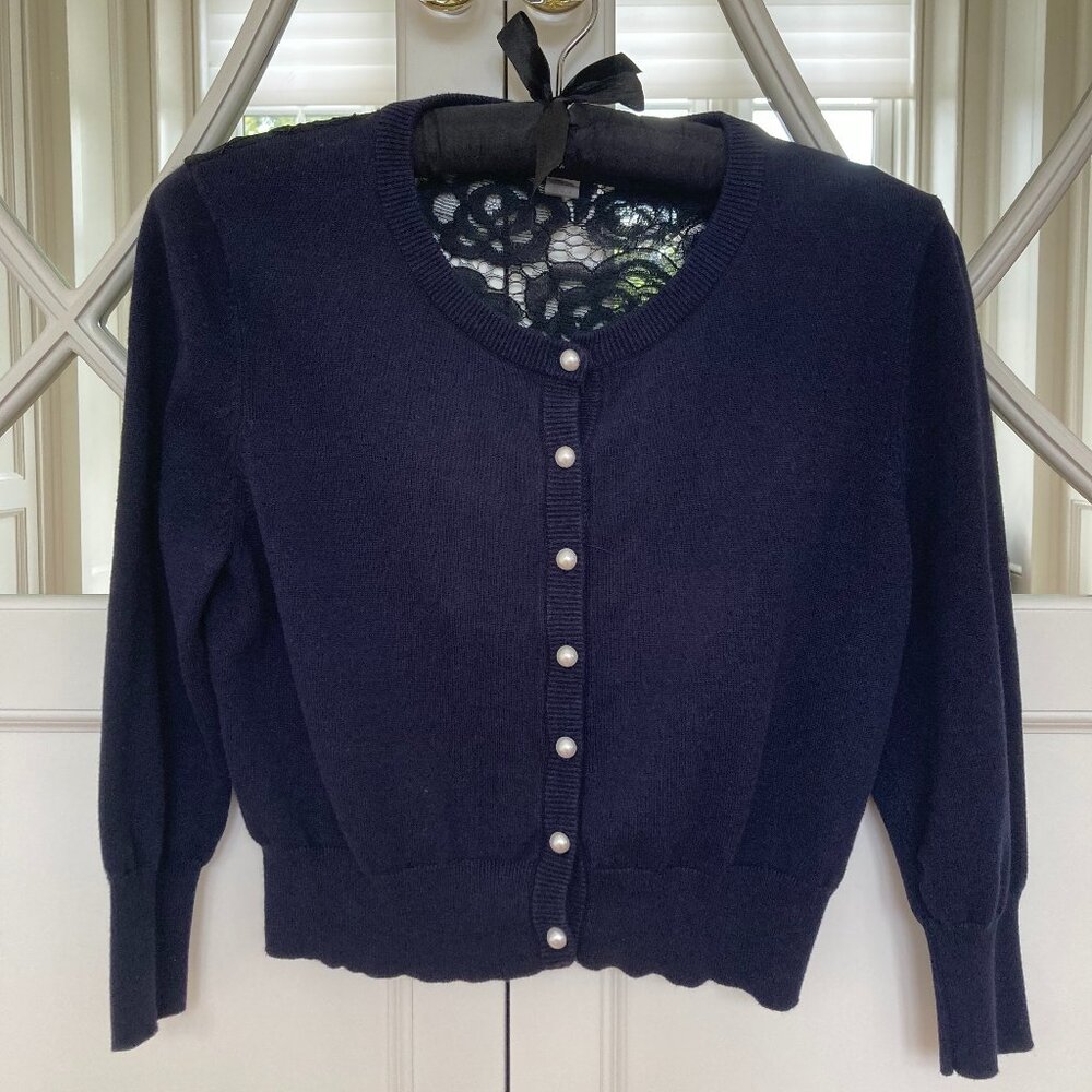 Karl Lagerfeld-Paris navy/black sweater